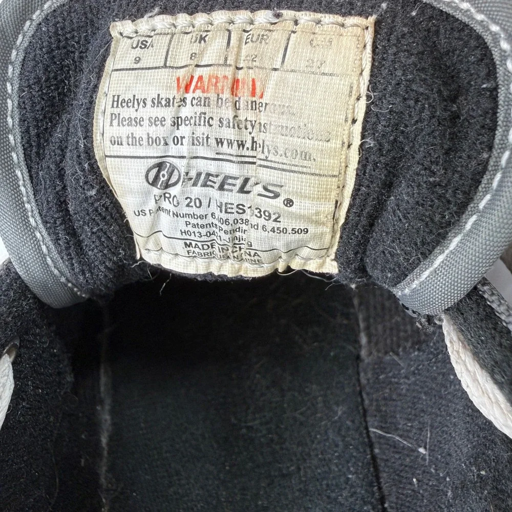 Heelys Pro 20 Men Size 9 Charcoal Grey Skate Sneakers Streetwear Indie Y2K‎
